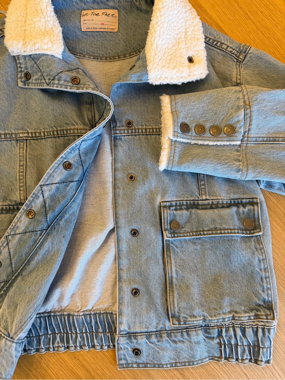 Free People Light Blue Denim Jean Jacket - Picture 3 of 5